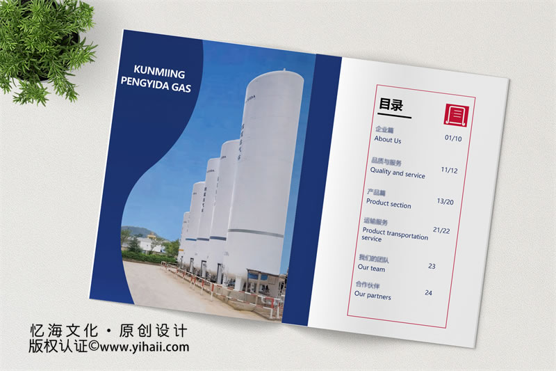 企業(yè)宣傳畫(huà)冊(cè)設(shè)計(jì)-昆明氣體公司畫(huà)冊(cè)制作